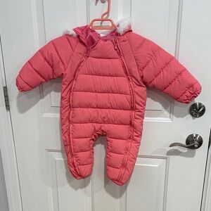 Cozy Pink Kids Puffer Snowsuit